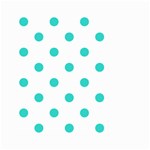 Polka Dots - Turquoise on White Small Garden Flag (Two Sides)