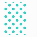 Polka Dots - Turquoise on White Large Garden Flag (Two Sides)