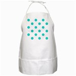 Polka Dots - Turquoise on White BBQ Apron