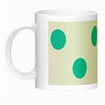 Polka Dots - Turquoise on White Night Luminous Mug