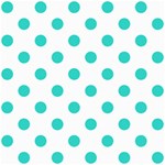 Polka Dots - Turquoise on White ScrapBook Page 8  x 8 