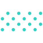 Polka Dots - Turquoise on White YOU ARE INVITED 3D Greeting Card (8x4)