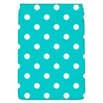 Polka Dots - White on Cyan Removable Flap Cover (L)