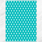 Polka Dots - White on Cyan Canvas 36  x 48 