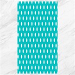 Polka Dots - White on Cyan Canvas 40  x 72 