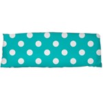 Polka Dots - White on Cyan Body Pillow Case (Dakimakura) (One Side)