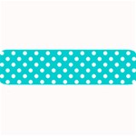 Polka Dots - White on Cyan Medium Bar Mat