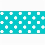 Polka Dots - White on Cyan 4  x 8  Photo Cards
