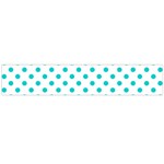 Polka Dots - Cyan on White Flano Scarf (Large)
