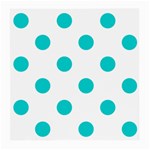 Polka Dots - Cyan on White Medium Glasses Cloth