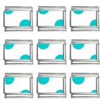 Polka Dots - Cyan on White 9mm Italian Charm (9 pack)