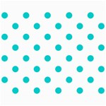 Polka Dots - Cyan on White Collage 8  x 10 