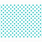 Polka Dots - Cyan on White Collage 11  x 14 
