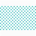 Polka Dots - Cyan on White Collage 12  x 18 