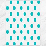Polka Dots - Cyan on White Canvas 12  x 16 