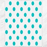 Polka Dots - Cyan on White Canvas 16  x 20 