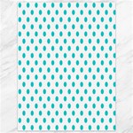 Polka Dots - Cyan on White Canvas 36  x 48 