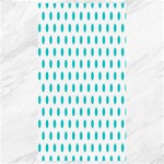 Polka Dots - Cyan on White Canvas 40  x 72 
