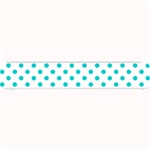 Polka Dots - Cyan on White Small Bar Mat