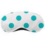 Polka Dots - Cyan on White Sleeping Mask