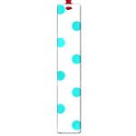 Polka Dots - Cyan on White Large Book Mark