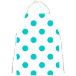 Polka Dots - Cyan on White Full Print Apron