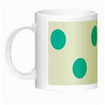 Polka Dots - Cyan on White Night Luminous Mug