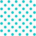 Polka Dots - Cyan on White ScrapBook Page 8  x 8 