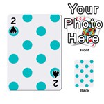 Polka Dots - Cyan on White Playing Cards 54 Designs