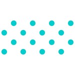 Polka Dots - Cyan on White YOU ARE INVITED 3D Greeting Card (8x4)