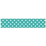 Polka Dots - White on Verdigris Flano Scarf (Small)