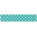 Polka Dots - White on Verdigris Flano Scarf (Large)