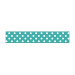 Polka Dots - White on Verdigris Flano Scarf (Mini)