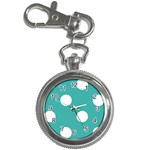 Polka Dots - White on Verdigris Key Chain Watch