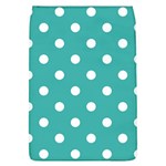 Polka Dots - White on Verdigris Removable Flap Cover (L)