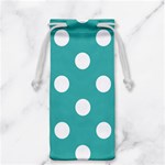 Polka Dots - White on Verdigris Jewelry Bag