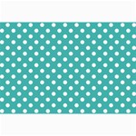 Polka Dots - White on Verdigris Collage 12  x 18 