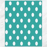 Polka Dots - White on Verdigris Canvas 16  x 20 
