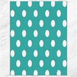 Polka Dots - White on Verdigris Canvas 18  x 24 