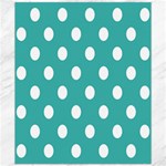 Polka Dots - White on Verdigris Canvas 20  x 24 