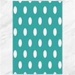 Polka Dots - White on Verdigris Canvas 20  x 30 