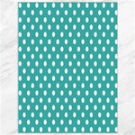 Polka Dots - White on Verdigris Canvas 36  x 48 