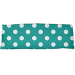 Polka Dots - White on Verdigris Body Pillow Case (Dakimakura) (One Side)