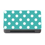 Polka Dots - White on Verdigris Memory Card Reader with CF