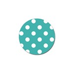 Polka Dots - White on Verdigris Golf Ball Marker (4 pack)