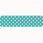 Polka Dots - White on Verdigris Medium Bar Mat