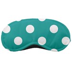 Polka Dots - White on Verdigris Sleeping Mask