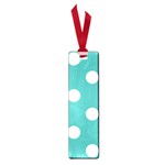 Polka Dots - White on Verdigris Small Book Mark