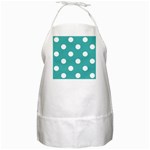 Polka Dots - White on Verdigris BBQ Apron