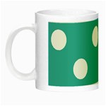 Polka Dots - White on Verdigris Night Luminous Mug